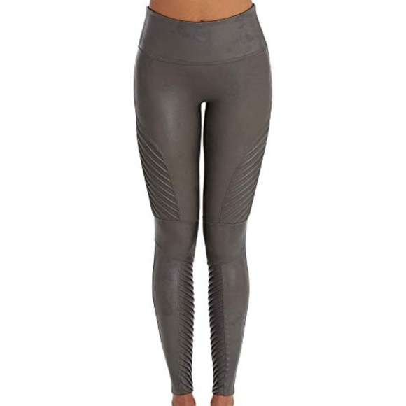 NWT SPANX MOTO Faux LEATHER LEGGINGS PANTS 3X - Picture 2 of 2